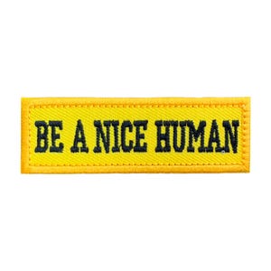 Be a nice human Iron On Patches Embroidered Applique