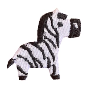 Små Zebra Stryk-på-lappar Broderad Applikation