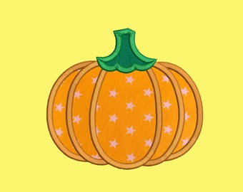 Pumpkin Applique Embroidery Designs 6 Size  Design Instant Download 8 Formats machine embroidery pattern