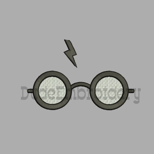 Glasses Machine Embroidery Design Instant Download Embroidery Etsy