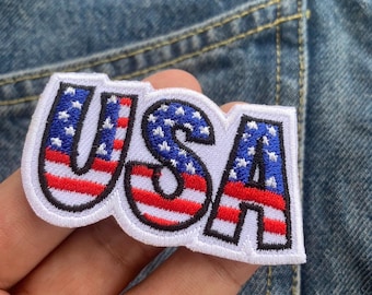 USA Flagge Eisen Auf Patches Gestickte Applikationen