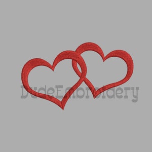 Coeur broderie que 10 taille rouge coeur Design Instant Télécharger 8 Formats en motif de broderie machine