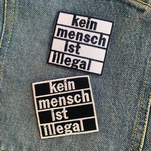 PATCH No one is illegal Iron On Patches Embroidered Applique