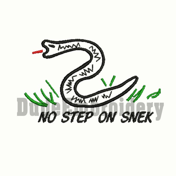 No Step On Snek Embroidery  Designs  6 Size  Design Instant Download 8 Formats machine embroidery pattern