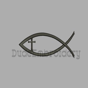 Jesus fish embroidery designs 9 Size Instant Download 8 Formats machine embroidery pattern