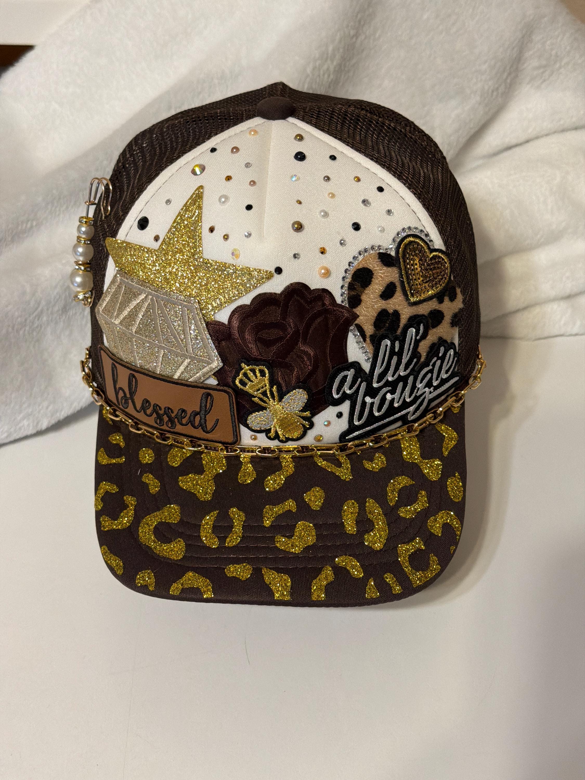 Beautiful, leopard hat, custom Gaga Na’Jae Leopard fedora | Gladys Tamez Millinery main image 3