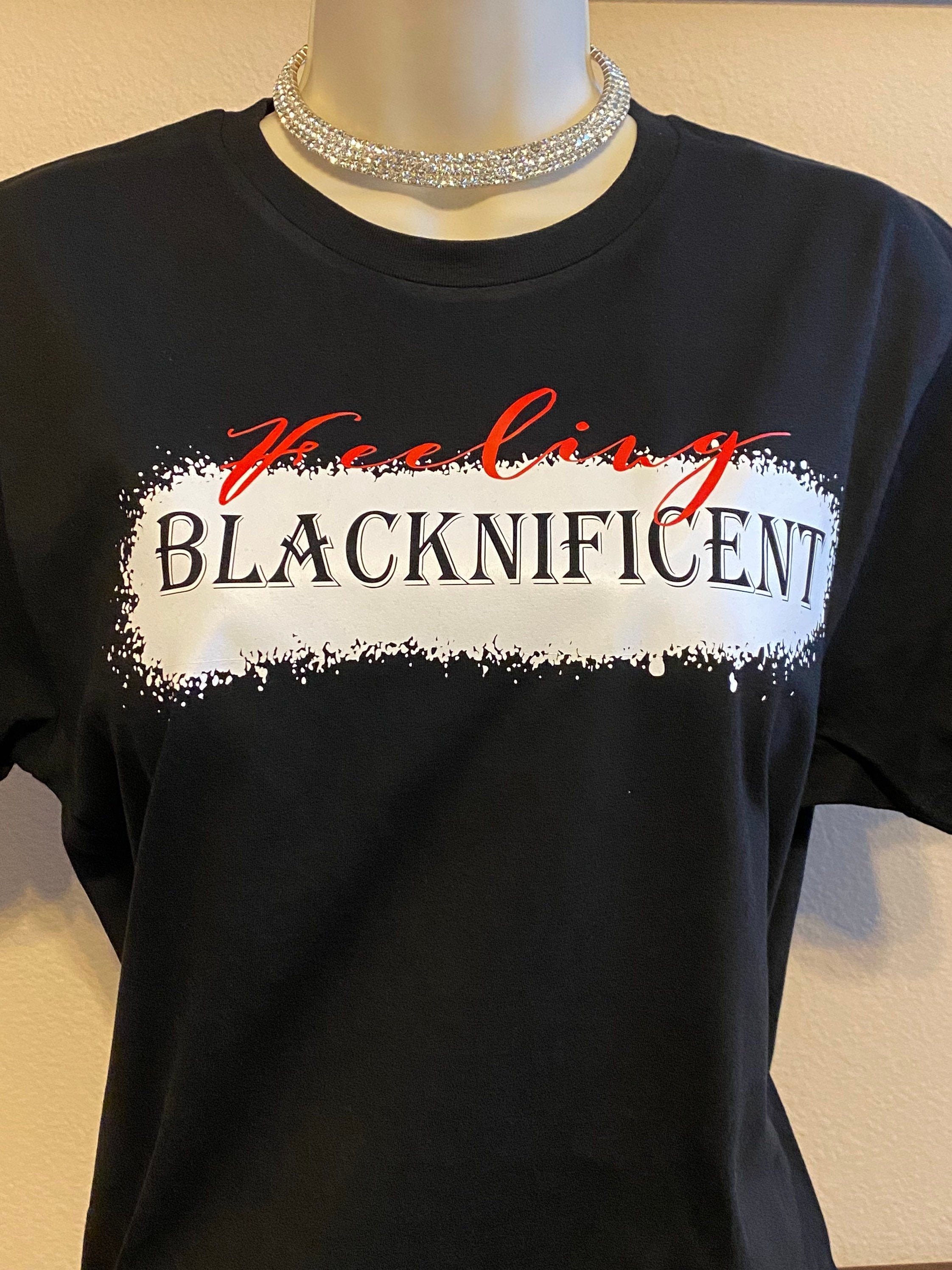 Feeling blacknificent blacknificent svg blm shirt  etsy