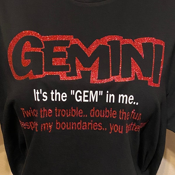 Gemini Zodiac, It's the GEM in Me SVG, Gemini Birthday, Gemini Shirt, Gift Idea, Gemini Funny