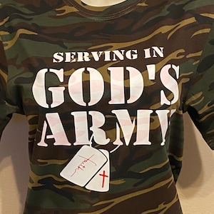 God&#39;s Army Shirt, Religious Tees, Serving In Gods Army, Religious Svg