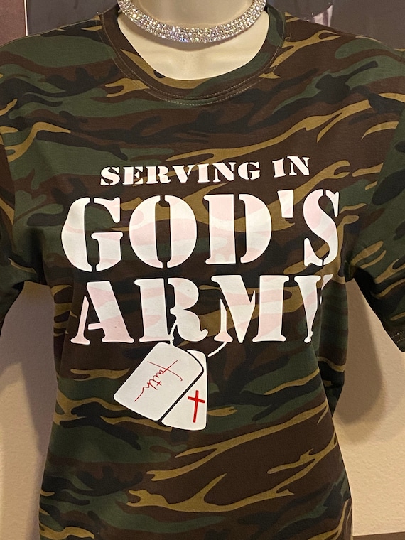 God's Army Shirt Religious Tees Serving in Gods Army Etsy