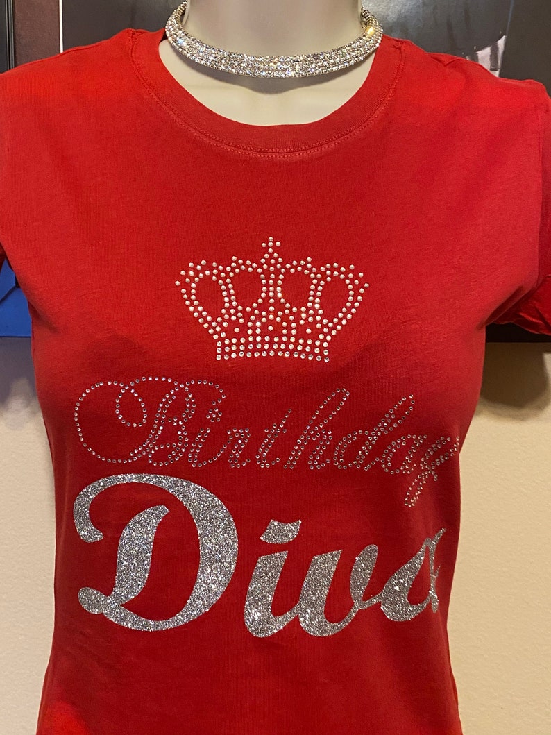 BIRTHDAY DIVA Shirt Birthday diva svg Birthday shirt Bling | Etsy