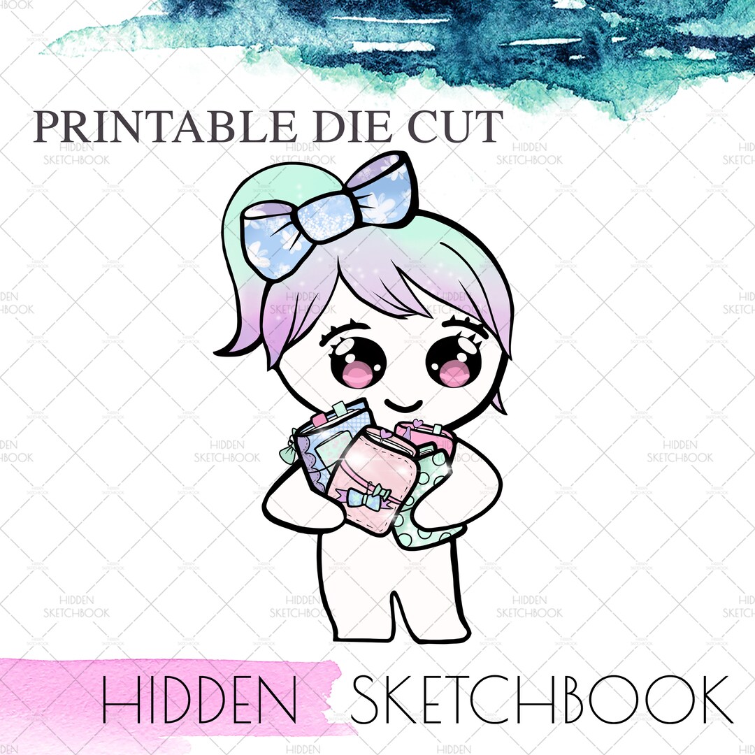 PRINTABLE DIE CUTS. Cute Planner Girl Download Die Cut Etsy