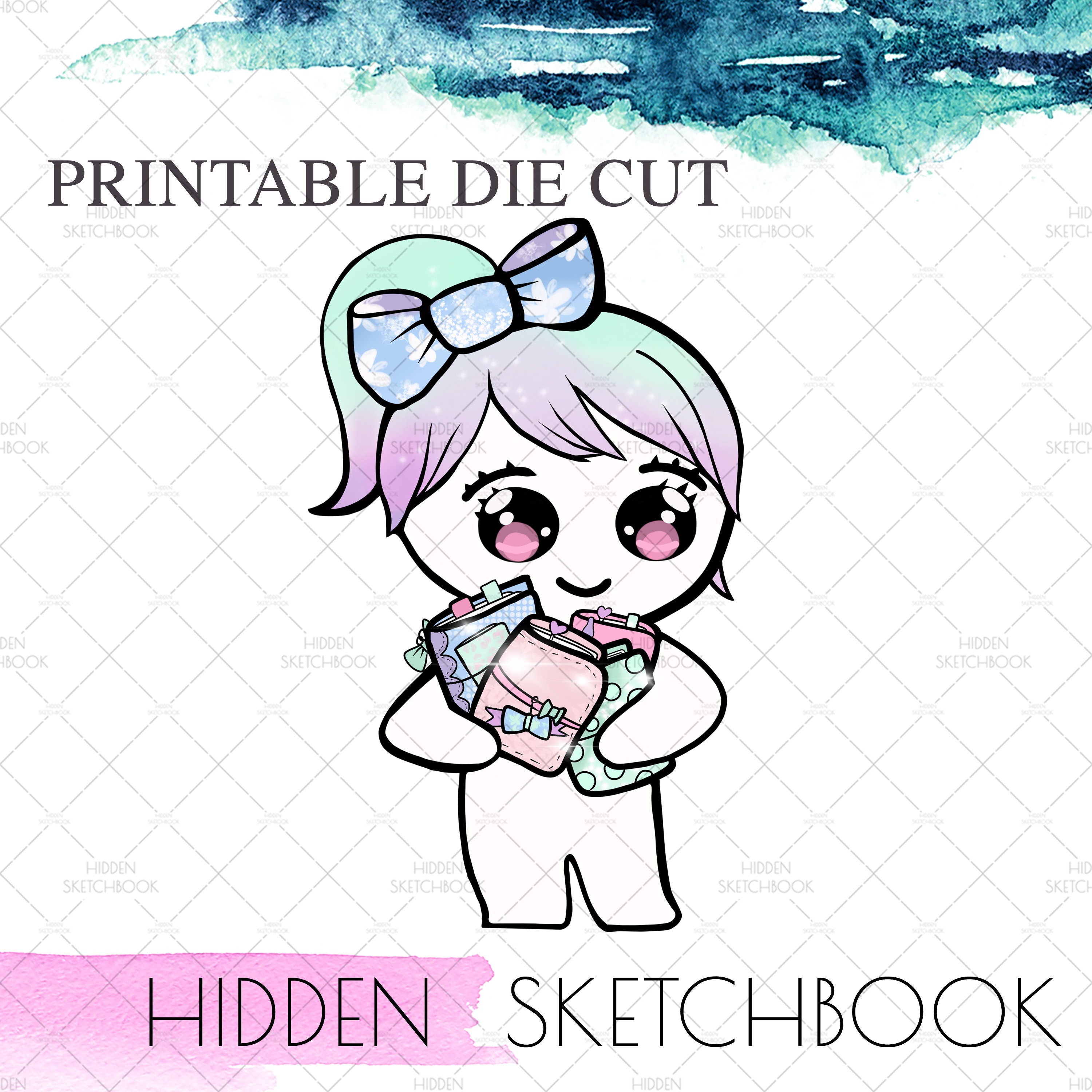 PRINTABLE DIE CUTS. Cute Planner Girl Download Die Cut Etsy