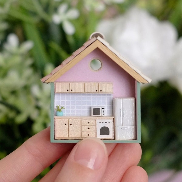 Tiny apartment, mini home, tiny house, dollhouse, handmade dollhouse. miniature house, miniature houses