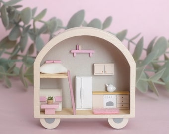 Nude tiny camper, miniature, miniature camper, tiny camper, tiny, tiny house, dollhouse