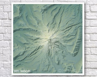 Mt. Hood Topographic Poster