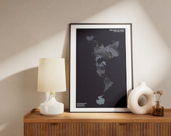 NASA Black Marble Poster / GIS Map Art / NASA Night Lights