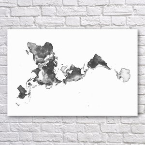 Tinted Abstract World Map - Rolled Poster, Color Variations