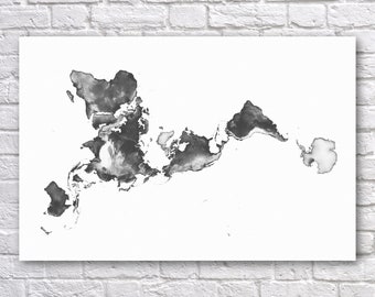 Tinted Abstract World Map - Rolled Poster, Color Variations