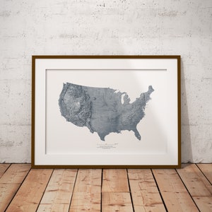 USA Topographische Karte / vintage Landkarte / schattierte Landkarte / Vintage Landkarte