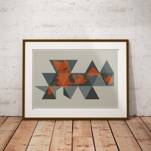 Abstrakte Weltkarte Wandkunst Poster