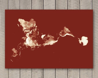 Colorful Abstract World Map - Rolled Poster, Color Variations