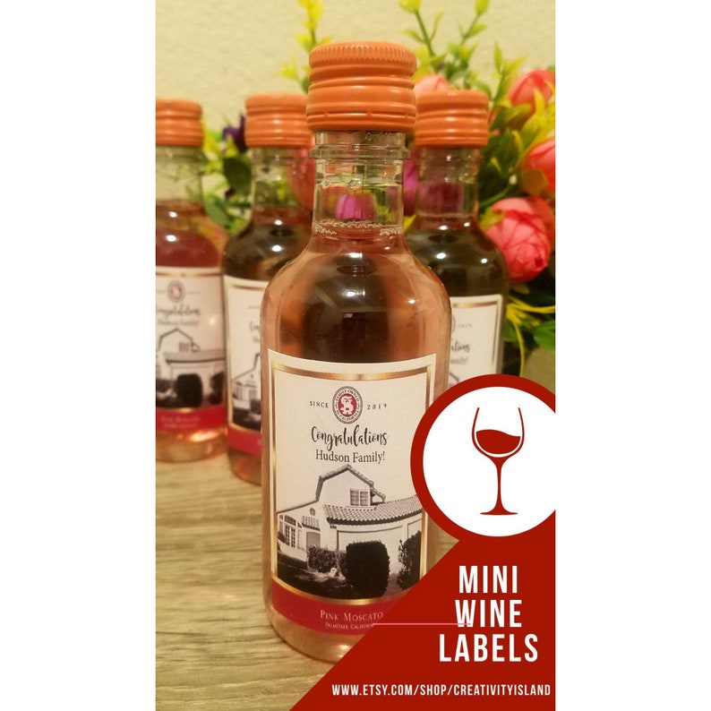 Digital Sutter Home Customized Mini Wine Bottle Labels. You | Etsy