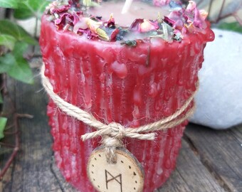 Ritual candle "Love" / drip candle / candle magic / magic / candlemagic / herbal magic / witch knowledge / Wicca / paganism