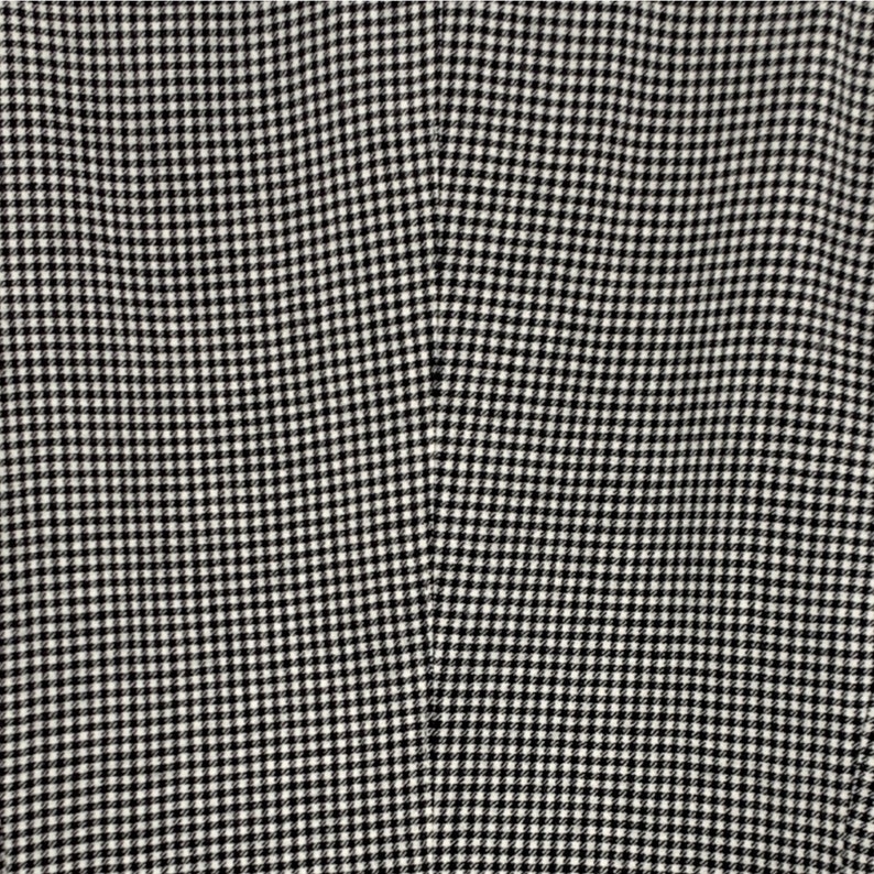 Embroidered Collar Jacket Vintage Black and White Wool Houndstooth Blazer Size 44 EU