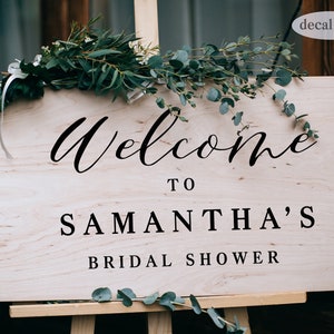 Bridal Shower Sign /Personalized Names and Dates/Mirror Decal-Bridal Shower/ Bachelorette Sign/ Bridal Shower Mirror Vinyl Decal