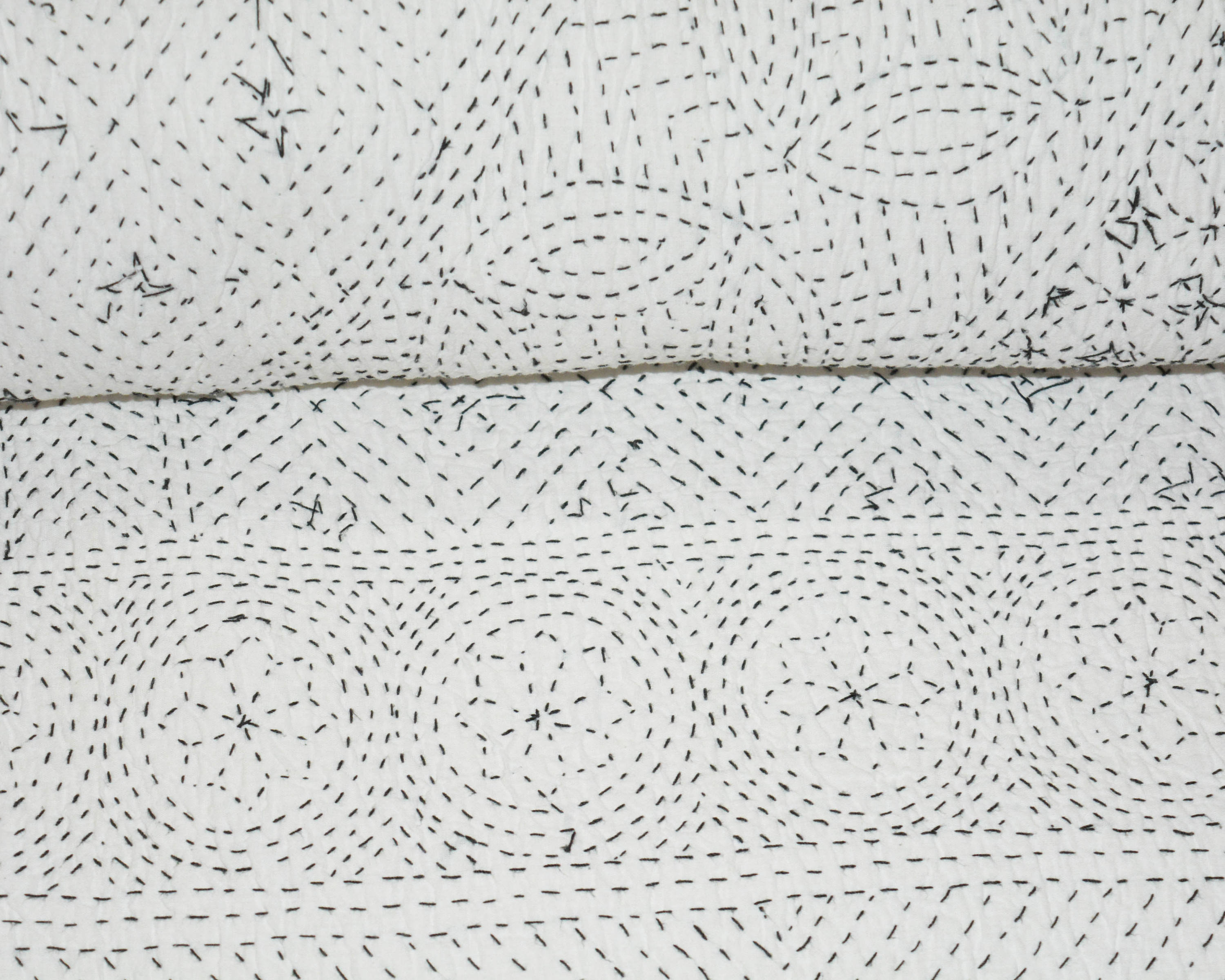 Stunning White Queen Size Kantha Quilt Handmade Bedcover Etsy