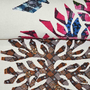 Queen Size Handmade Applique patch work, Bed-cover, Bedspread, Blanket, Coverlet, Linen Bed sheet, 100% Cotton, Vintage Indian Kantha Quilt image 5