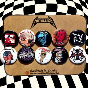 METALLICA Badge Pack - Metallica pin - Metallica merch - band badges - band buttons - band pins - stocking filler - Metallica fan gifts