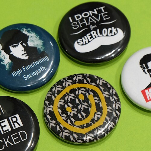 Sherlock Badge Pack Sherlock Pin c Sherlock Sherlock Etsy