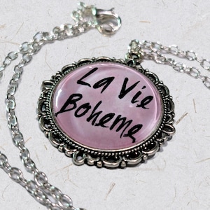 ミュージカルネックレスペンダントをレンタル - La Vie Boheme - ミュージカル劇場ジュエリー - ウエストエンド - ブロードウェイ - 劇場ギフト