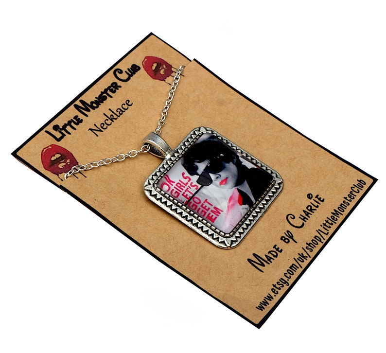 Grease Movie Necklace Pendant Grease Pink Ladies Rizo Etsy