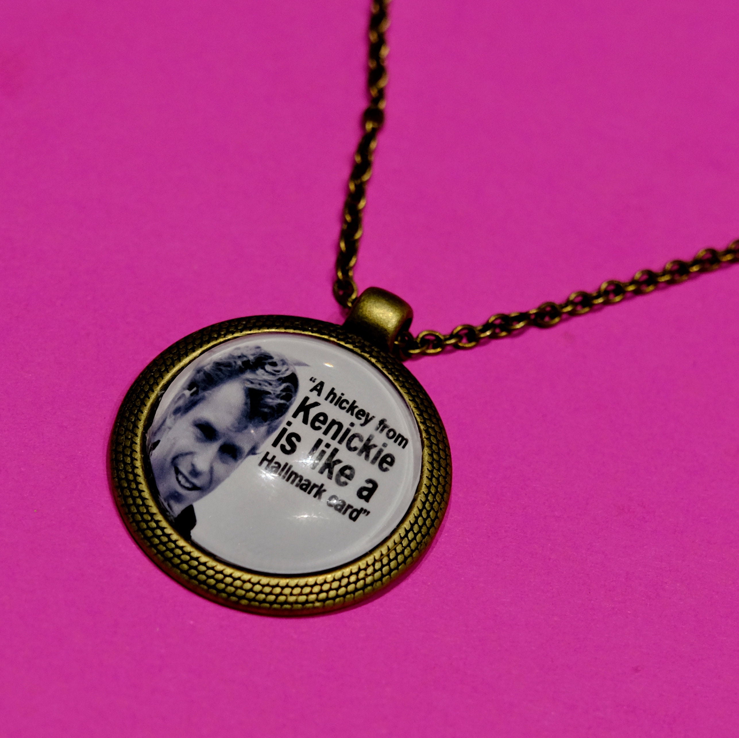 GREASE Necklace Pendant Jeff Conaway Kenickie Quote a Etsy