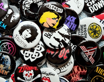 カスタムバンドロゴピンバッジ（25mm） - ロック - パンク - メタル