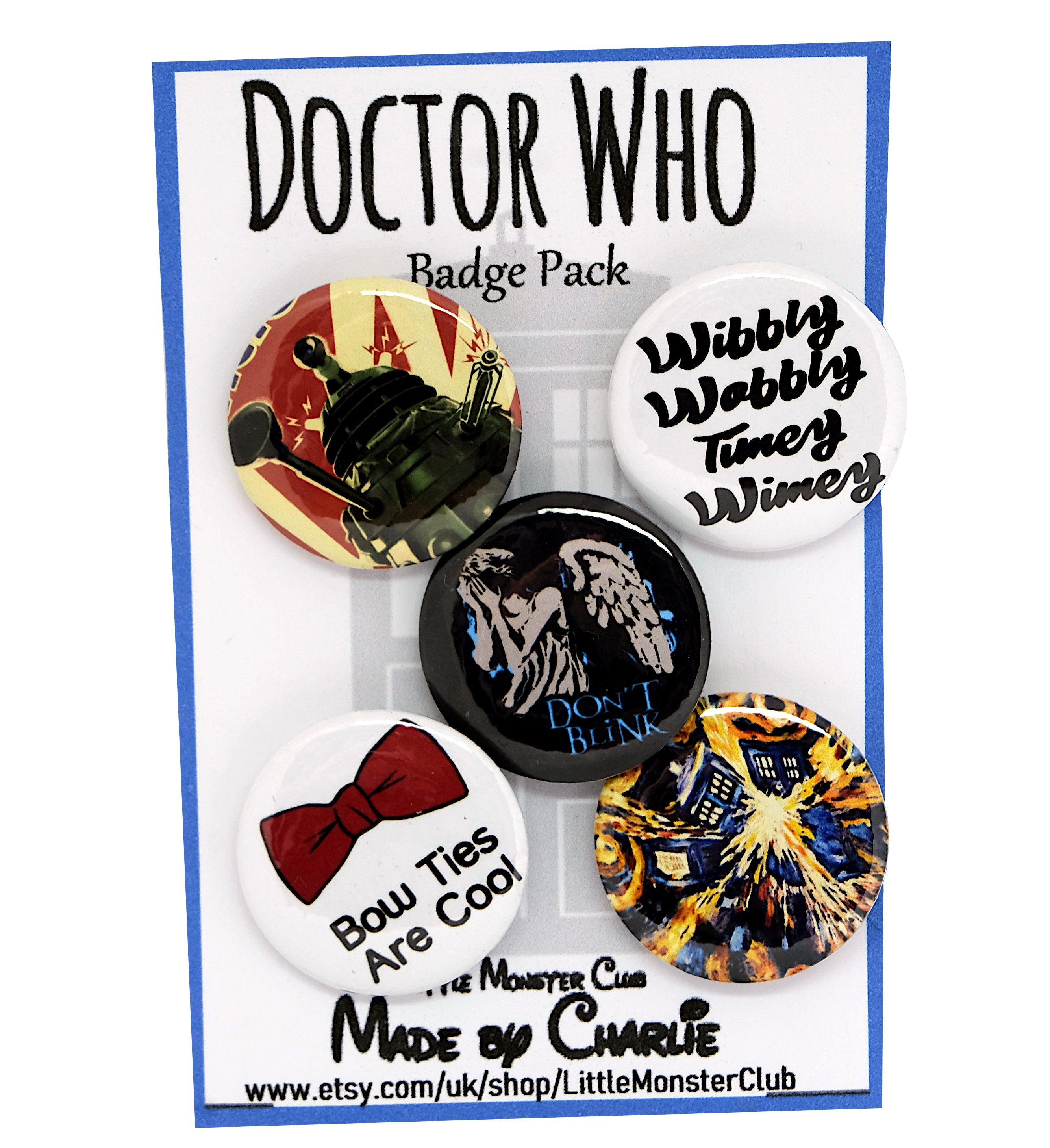 Doctor Who Badge pack doctor who badges buttons whovian Etsy