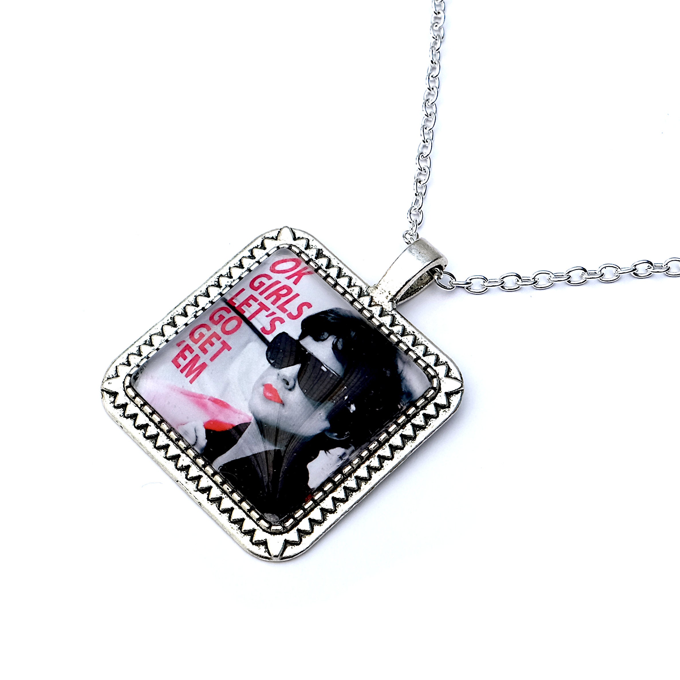 Grease Movie Necklace Pendant Grease Pink Ladies Rizo Etsy