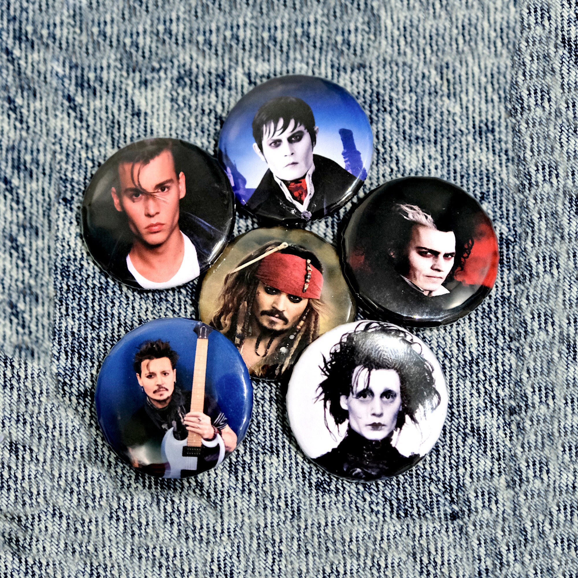 JOHNNY DEPP Badge Pack Johnny Depp Pin Button Badges -  Norway