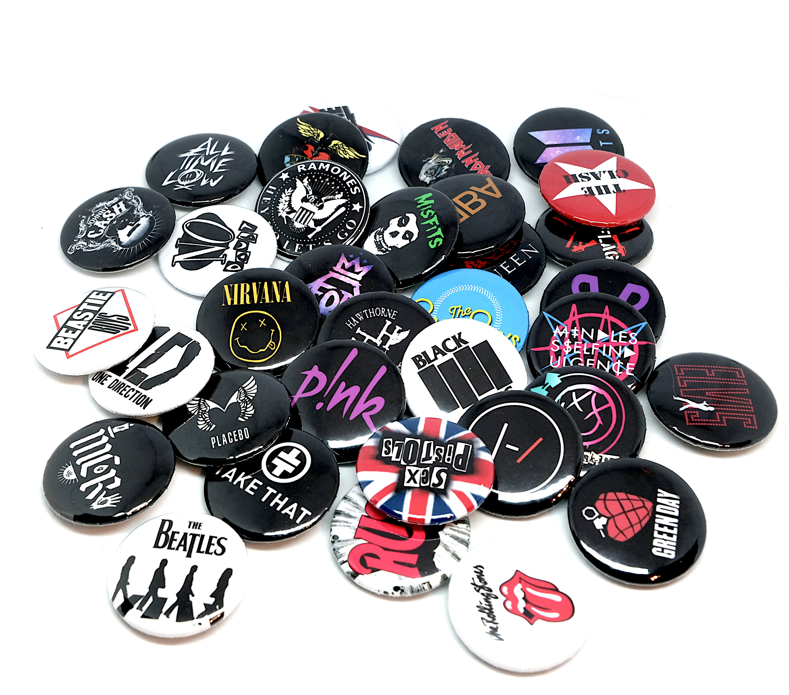 BAND LOGO Pins Rock Punk Metal Pop Music Pins Any Band Etsy UK