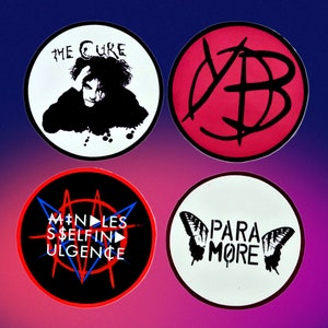 BAND LOGO CUSTOM Vinyl Stickers - Glossy - Waterproof Stickers - Rock ...