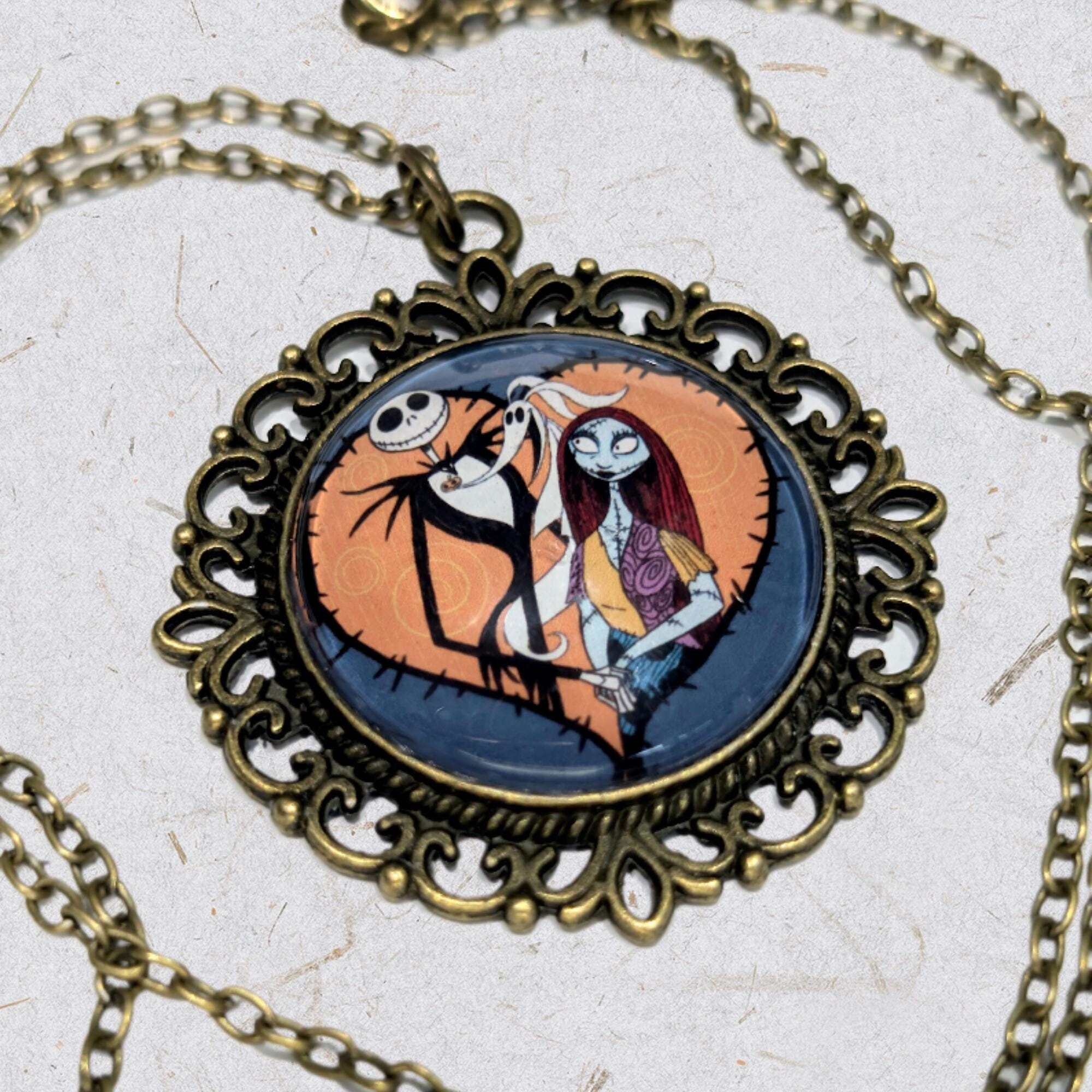 Necklace 925 Jack And Sally Couple Necklace Jack Skellington