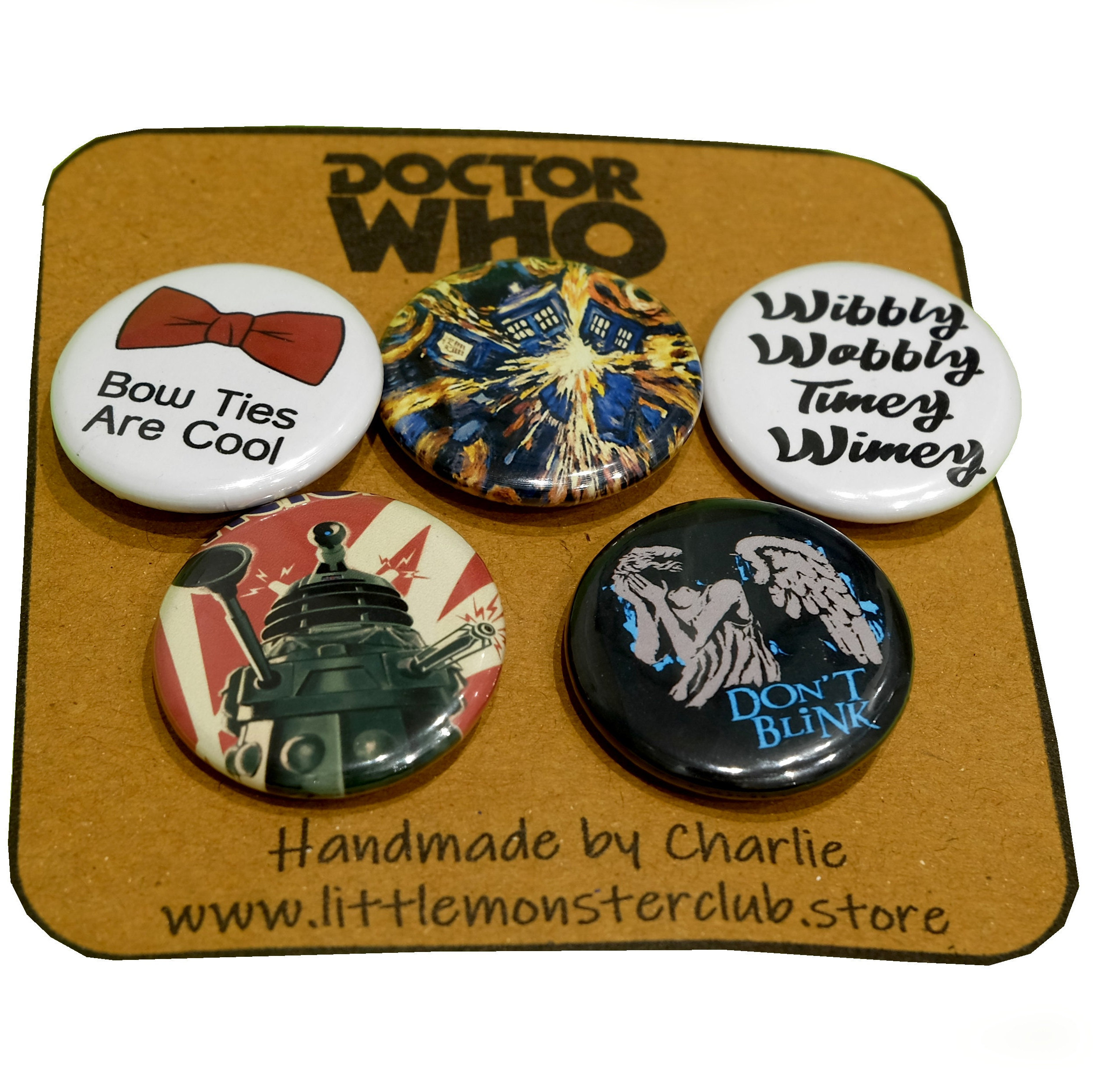 DOCTOR WHO Badge Pack Doctor Who Badges Buttons Whovian Etsy UK