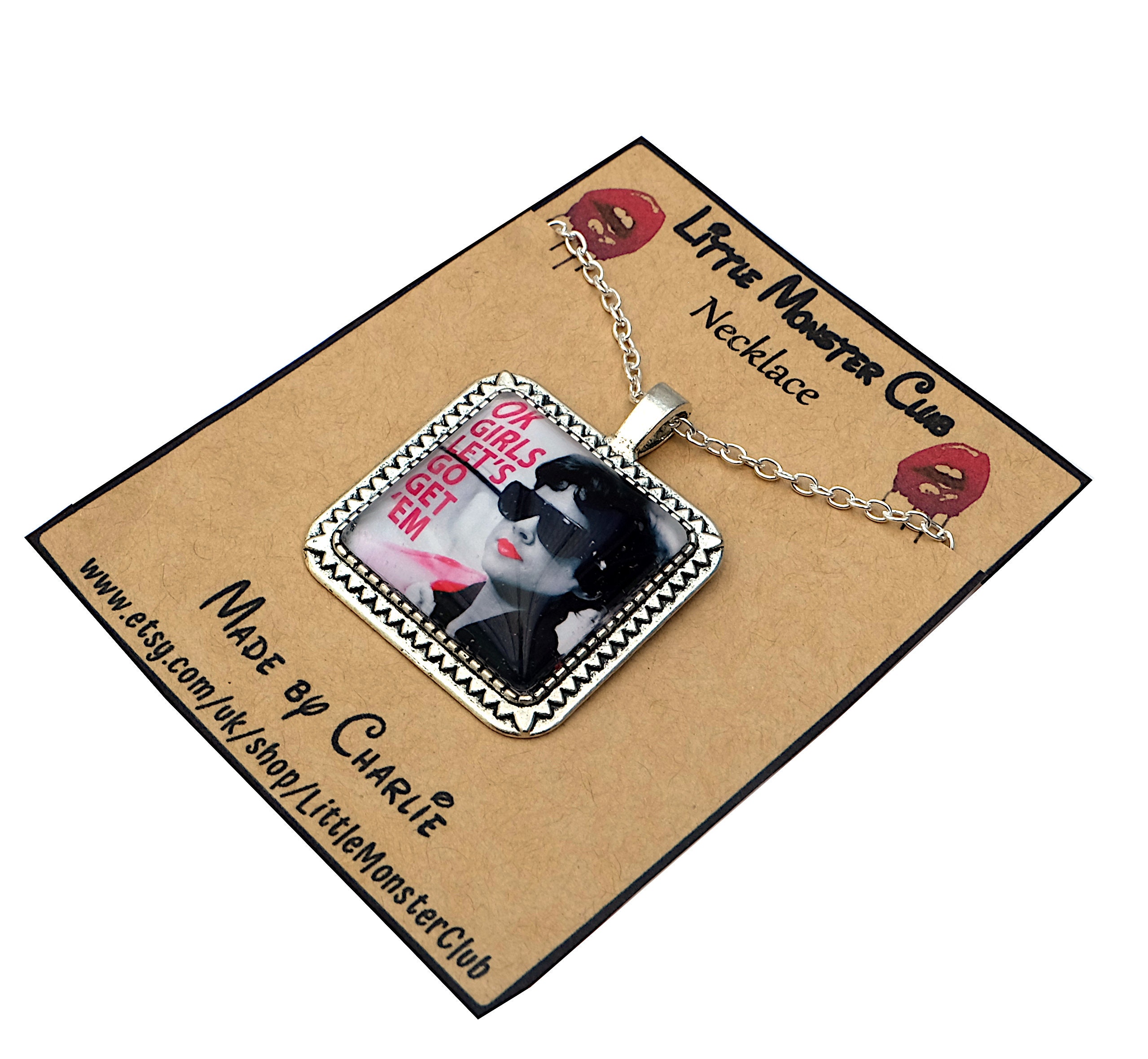 Grease Movie Necklace Pendant Grease Pink Ladies Rizo Etsy