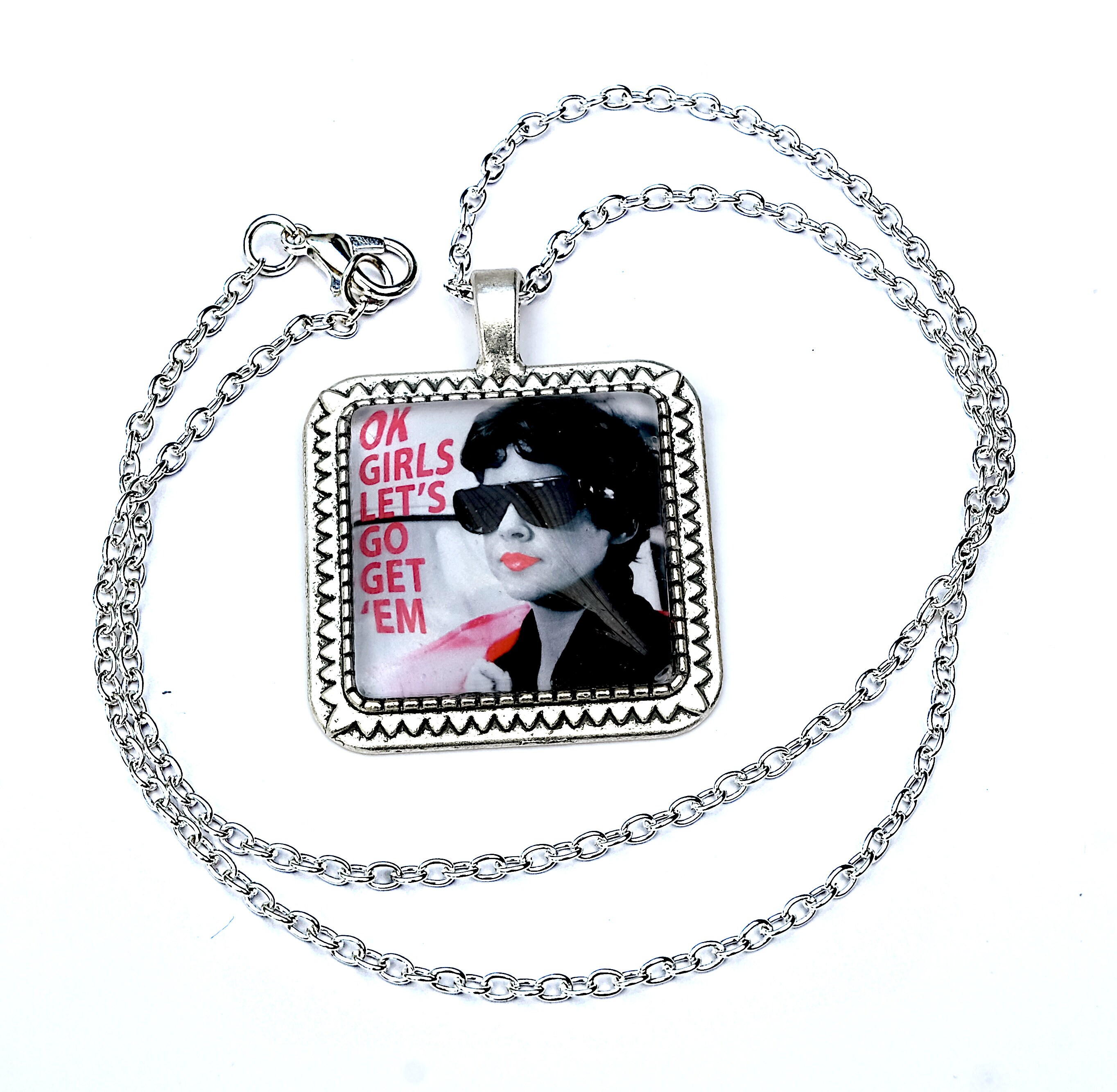 Grease Movie Necklace Pendant Grease Pink Ladies Rizo Etsy