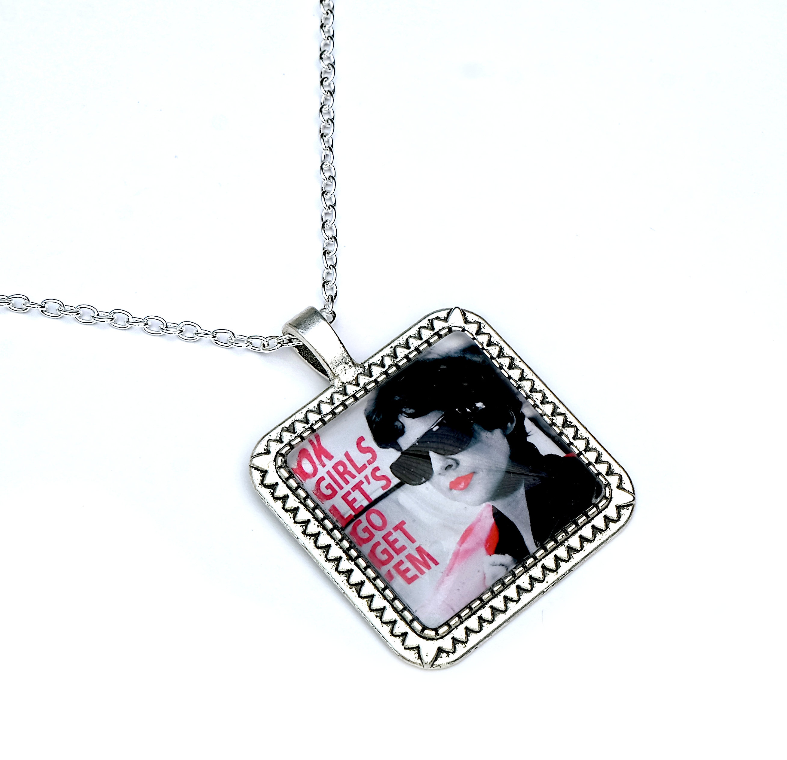 Grease Movie Necklace Pendant Grease Pink Ladies Rizo Etsy
