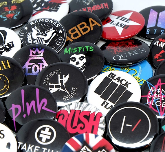 Various Rock & Metal Band Metal Pins