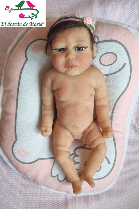palma trabajo mostaza Mini bebé reborn de silicona ojos abiertos o cerrados - Etsy España